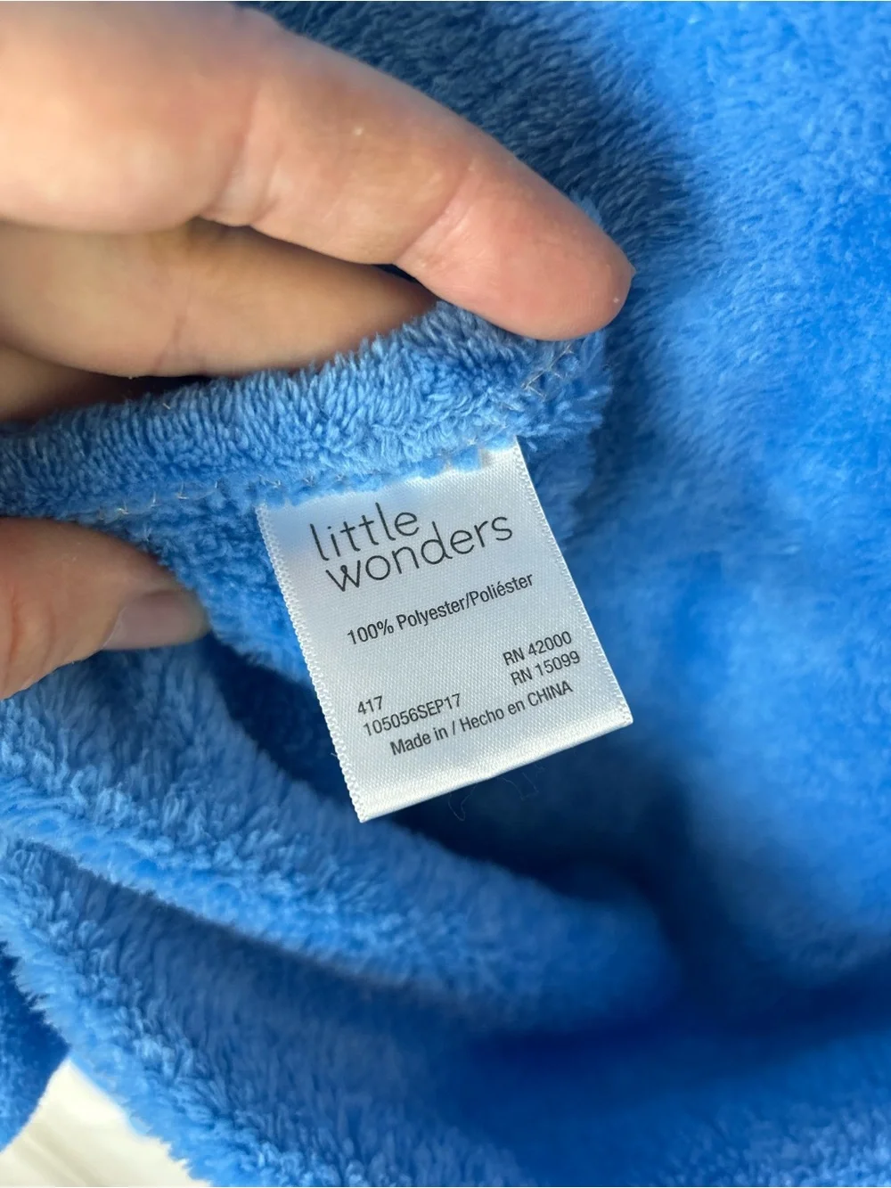 Little Wonders Blue Gray Elephant Baby Blanket Security Lovey